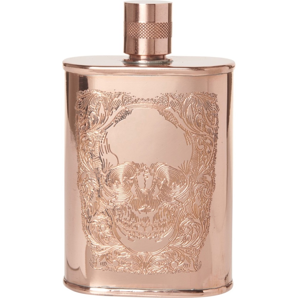 Handcrafted copper screw top flask BEST MAN GIFT